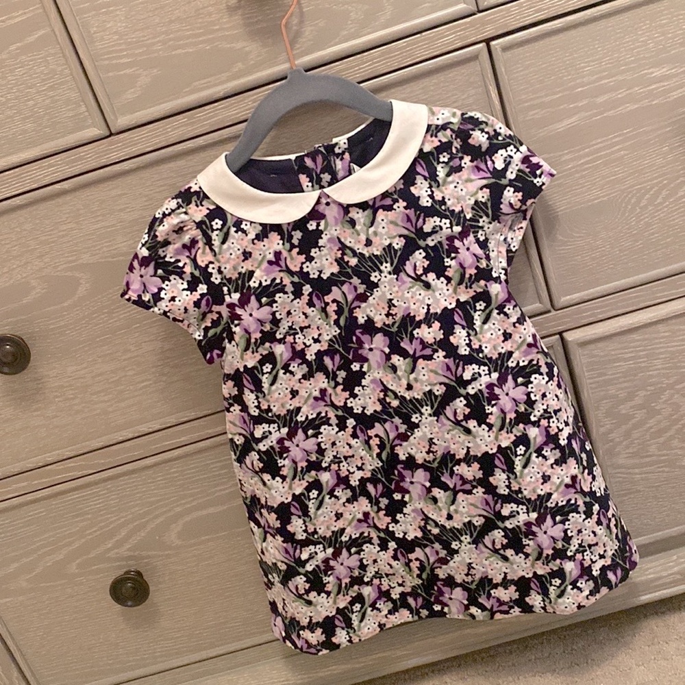 Janie and Jack Toddler Dress, Black Floral
